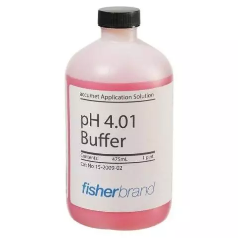 Fisherbrand™ accumet™ pH 4.01 Buffer 480 (Red), mL Solution