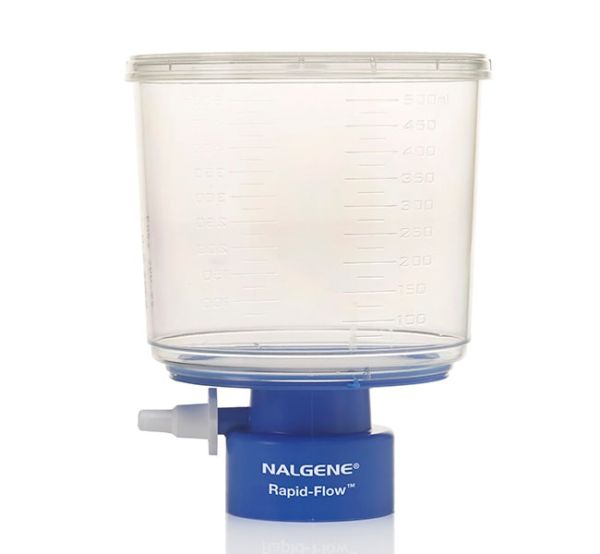 Nalgene™ Rapid-Flow™ Sterile Disposable Bottle Top Filters with PES Membrane, 500mL, 0.2μm pore, 45mm neck