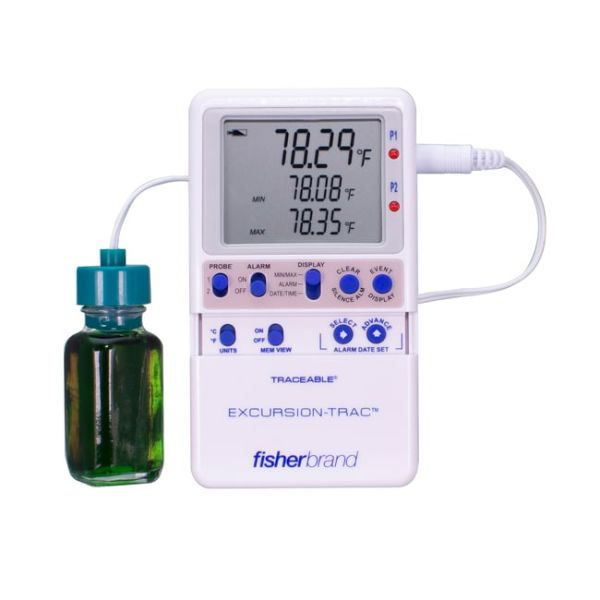 Fisherbrand™ Traceable™ Excursion-Trac™ Datalogging Thermometers (Bottle probe; -50 to 70degC)