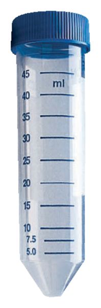 Falcon 50mL High Clarity PP Centrifuge Tube, Conical Bottom, Sterile, 25/Bag, 500/Case