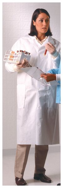 Lab Coat Disp White Lrg (25/cs)