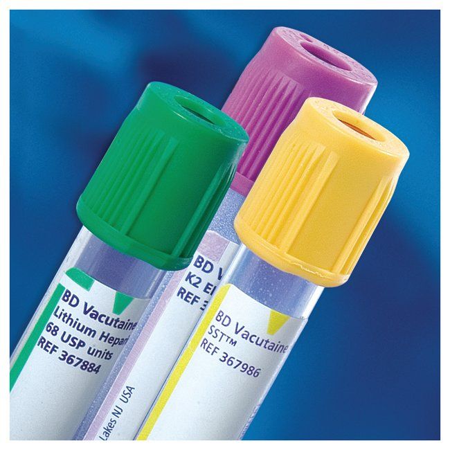 Vacutainer Plastic Blood Collection Tubes With K Sub 2 Sub Edta Tube Stopper