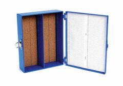 Tall Slide Box 100-Place, Cork, Blue