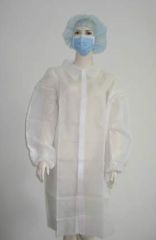 Fisherbrand™️ Disposable Polypropylene Lab Coats with Velcro (Hook-and-Loop) Closures, X-Large, 10/PK