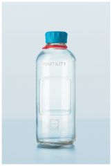 DURAN® YOUTILITY Bottle GL45, clear, with Screw cap, pouring ring, and Bottle tag, 1000ml