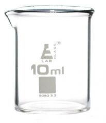 Eisco™ Low Form Borosilicate Glass Beakers, 10mL