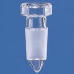 BRAND™ BISTABIL™ Borosilicate Glass Conical Ground Joint Stopper, Hexagonal Grip