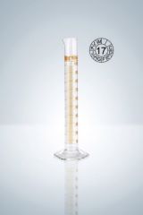 Hirschmann™ Class A Measuring Cylinders, Amber Graduation, 50mL