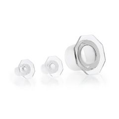 DURAN® glass flat-head stoppers, semi-hollow, octagonal, NS 60/46