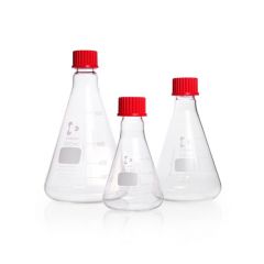 DURAN® Erlenmeyer flask, graduated, GL 32, with cap (PBT), 1000 ml