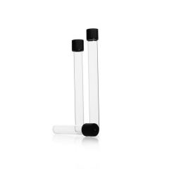 Disposable Culture tube, soda-lime-glass, 18 x 180 mm, GL 18, with screw-cap (PP), with rubber seal