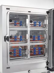 5-90% O2 control with gas tight screen 6 inner glass doors and 1/2 width shelves