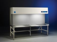8' Purifier Stainless Steel Horizontal Clean Bench with UV Light, 26.0" interior depth, 230V, 50/60Hz, British (UK) Plug