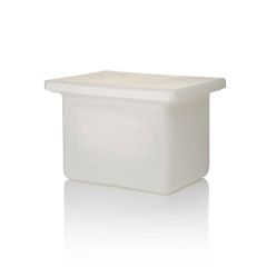 Thermo Scientific™ Nalgene™ Heavy-Duty Rectangular LLDPE Tank with Covers, 5 gallon, Capacity: 5 gal. (20L)