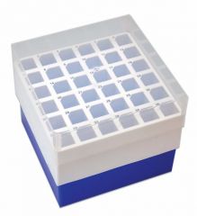  Argos Technologies™ PolarSafe™ Polypropylene Freezer Boxes, Blue; 15mL box; Holds 36 tubes