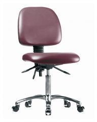 Fisherbrand™ Low Form Vinyl Chairs with Polished Cast Aluminum Frame, Desk Height