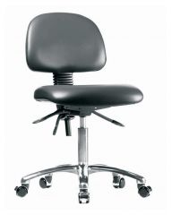 Fisherbrand™ Low-Form Vinyl Chair with Chrome Base, Desk Height