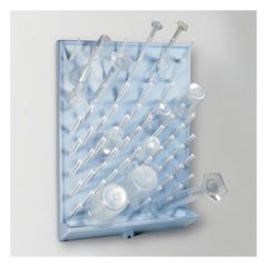 Globe Scientific 72-Place Wall Mountable Laboratory Drying Racks