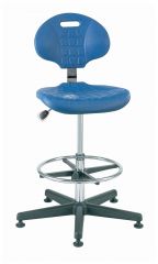Bevco™ Everlast Series Cleanroom ISO 4 Polyurethane Seating, Tall Height, With Footring
