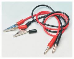 Eisco™ 1000mm Connecting Leads With Plug And Alligator Clip, Red