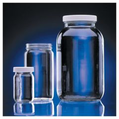 DWK Life Sciences Wheaton™ Clear Standard Wide-Mouth Bottles: With Polyvinyl-Lined Caps