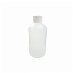 Qorpak™ Natural LDPE Boston Round Bottles — With White Polypropylene SturdeeSeal™ PE Foam Lined Caps