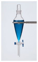  PYREX™ Squibb Separatory Funnel, PTFE Standard Stopcock, Glass Standard Taper Stopper