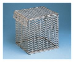 Alum. Basket w/Tilt-Top Lid  6x6x6in.