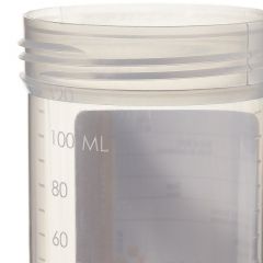 Thermo Scientific™ Samco™ Wide-Mouth Bio-Tite™ 120mL (4 oz.) 53mm Specimen Containers, Cap and container pre-assembled, non-sterile, non-tabbed label, yellow caps