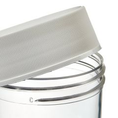 Thermo Scientific™ Nalgene™ Wide-Mouth Straight-Sided PMP Jars with White Polypropylene Screw Closure, 125mL