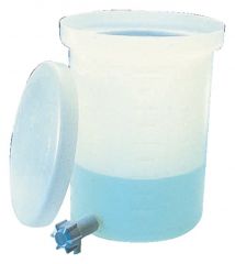 Thermo Scientific™ Nalgene™ Lightweight Cylindrical LLDPE Tank with Cover and Spigot, 15 gallon