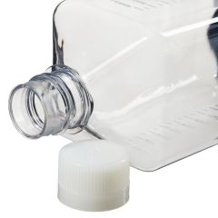 Thermo Scientific™ Nalgene™ Square PET Media Bottles with Closure: Sterile, Shrink-Wrapped Trays, 1000mL