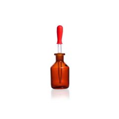 Dropping bottle, with interchangeable pipette, amber, DURAN®, 100 ml