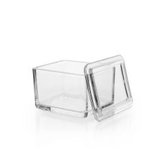 Glass box, for staining tray, 108 x 90 x 70 mm, soda-lime-glass