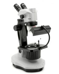 Binocular stereozoom microscope for gemology, multi-plug