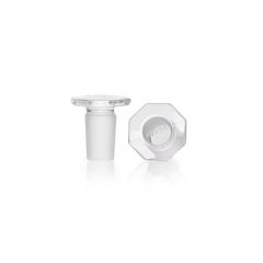DURAN® glass flat-head stoppers, solid, octagonal, NS 19/26