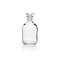 Reagent bottle, narrow neck, NS 14/15, clear, with stopper, soda-lime-glass, 100 ml