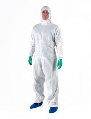 Single Use Drop Down Garment with Hood, Size S